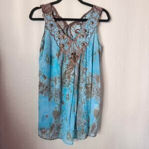 Mushka by sienna rose inc boho beaded blouse